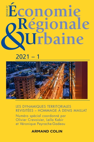 Revue d'économie régionale et urbaine N° 3/2021 Volume 1