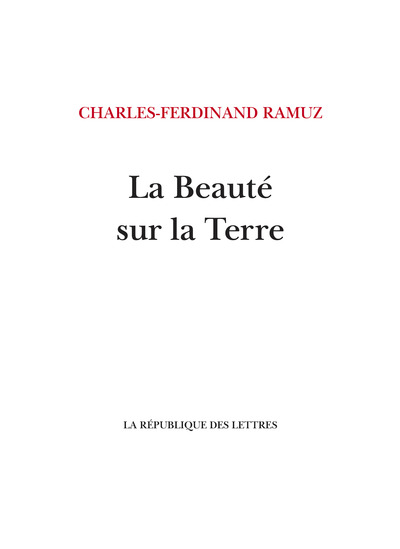 La Beauté sur la Terre