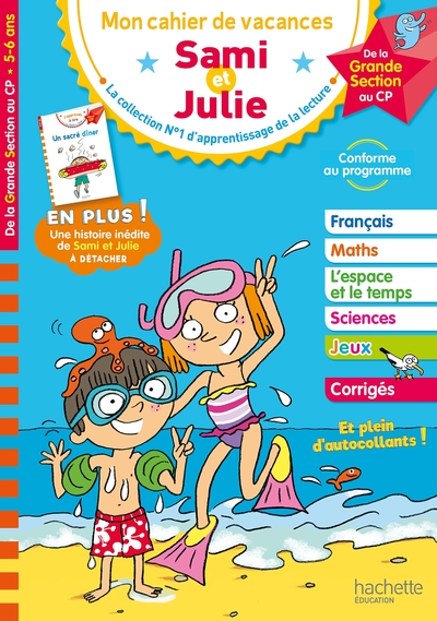 Sami et Julie - De la Grande Section au CP - Cahier de vacances 2024