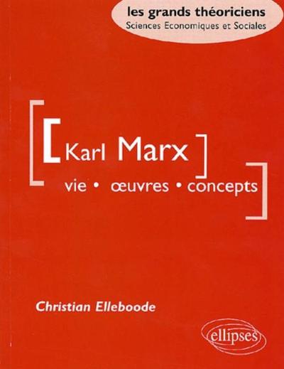 Marx Karl - Vie, Oeuvres, Concepts