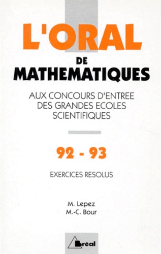 Crus 1992-93 de mathématiques