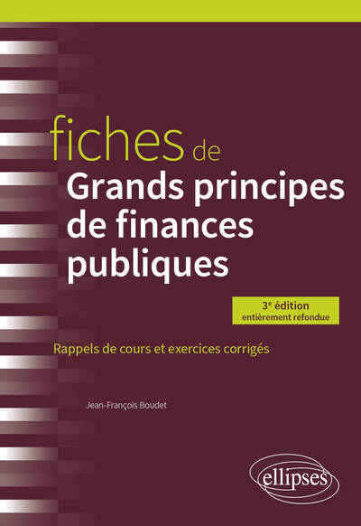 Fiches de Grands principes de finances publiques - Jean-François Boudet