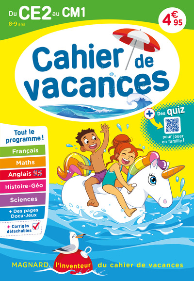 Cahier de vacances 2024, du CE2 vers le CM1 8-9 ans