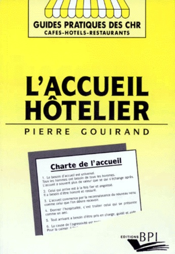 L'accueil hôtelier