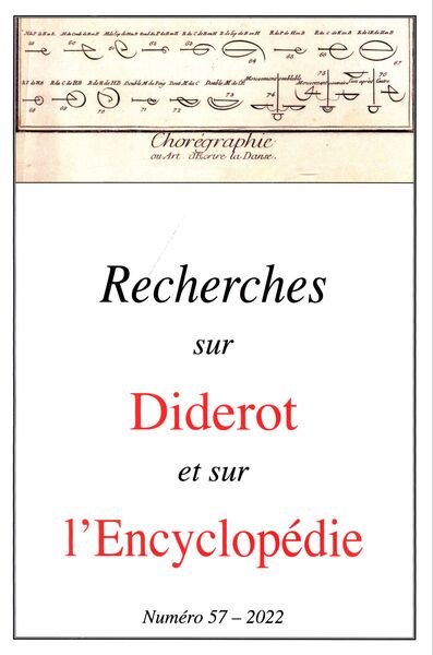 Recherches sur Diderot et sur l'Encyclopédie N° 57/2022 Volume 2022