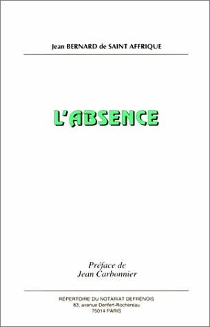 l'absence - 2ème édition