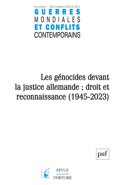 Guerres mondiales et conflits contemporains N° 292, octobre-décembre 2023 Volume 4