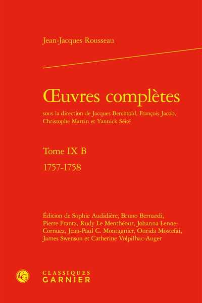 oeuvres complètes - Volume 1757