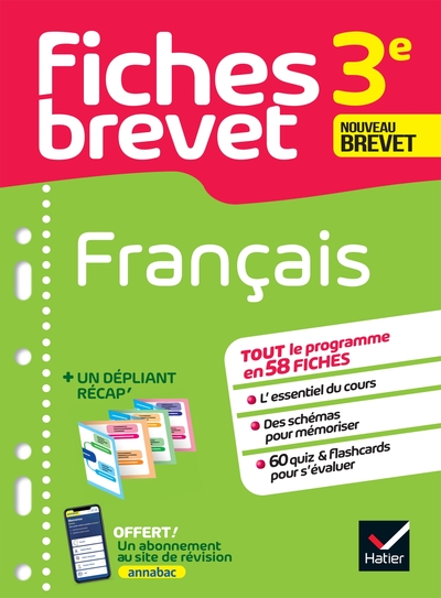 Fiches brevet - Français 3e Brevet 2025 - Sylvie Dauvin