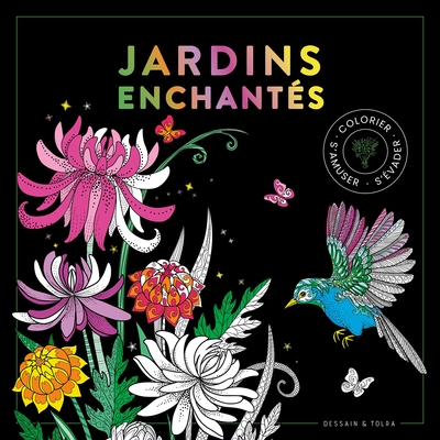 Black coloriage - Jardins enchantés