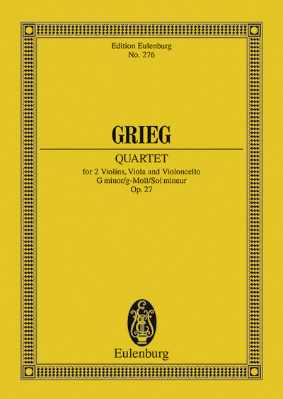 Eulenburg Miniature Scores Volume 27 - Edvard Grieg