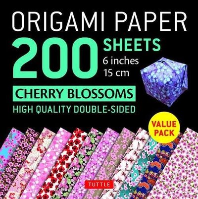 Origami Paper 200 sheets Cherry Blossoms 6" 15 cm /anglais - Xxx