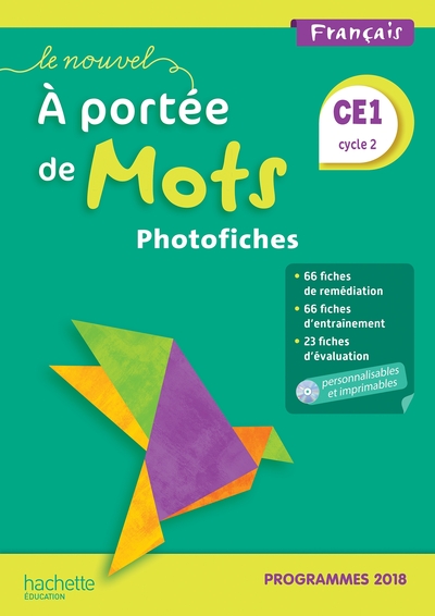 Le Nouvel A portée de mots CE1 - Photofiches + CD - Edition 2019