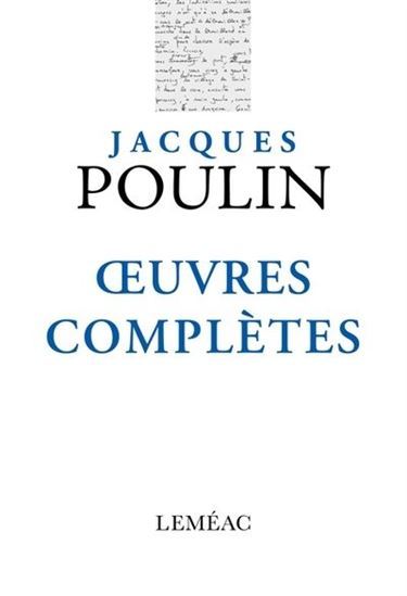 Oeuvres Completes - Poulin Jacques