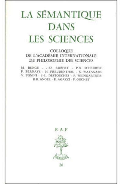 BAP n°26 - La sémantique dans les sciences - Collectif