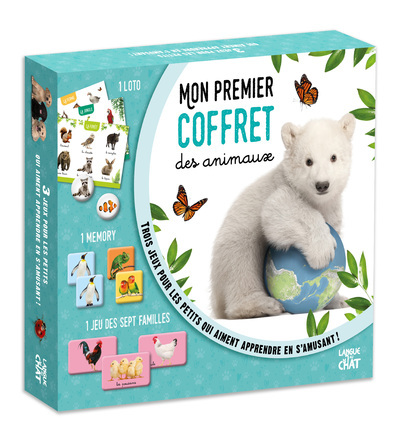 Mon Premier Coffret De Jeux - Mon Premier Coffret Des Animaux - 1 Loto - 1 Memory - 1 Jeu Des Sept Familles - Trois Jeux Pour Les Pe