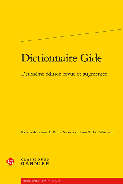 Dictionnaire Gide - Didier Alexandre