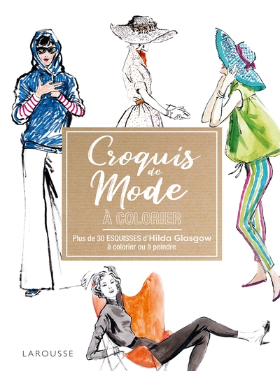 Croquis de mode à colorier d'Hilda Glasgow