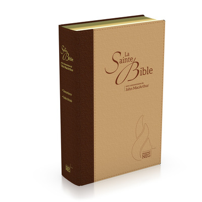 Bible d'étude Segond NEG MacArthur, duo marron et beige