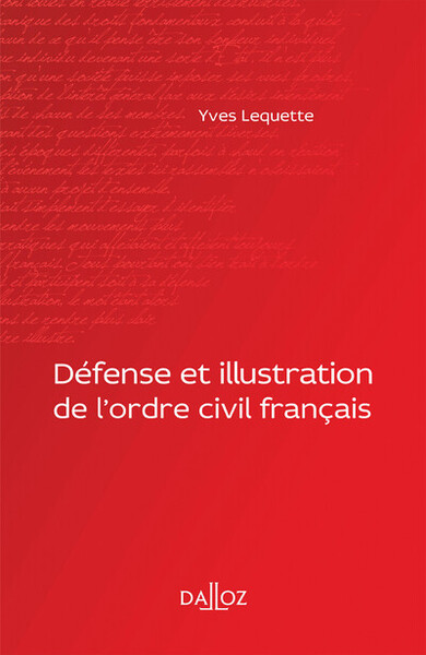 Défense et illustration de l'ordre civil français