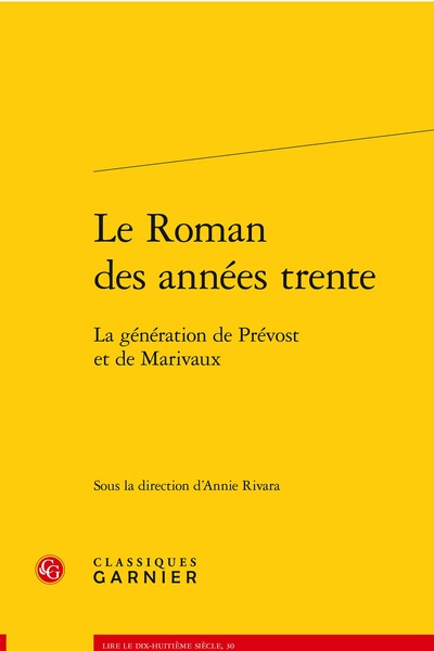 Le Roman des années trente