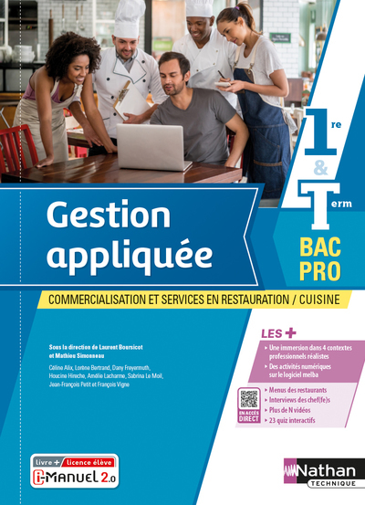 Gestion Appliquée 1Ère/Term Bac Pro Cuisine/Csr - Livre + Licence Élève - 2022