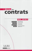 RDC - Revue des contrats N°1-2010 [Paperback] Collectif