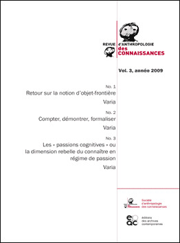 Revue Anthropologie des connaissances - Collectif