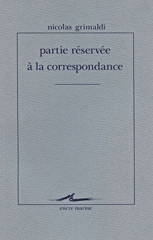 Partie réservée à la correspondance