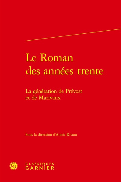 Le Roman des années trente