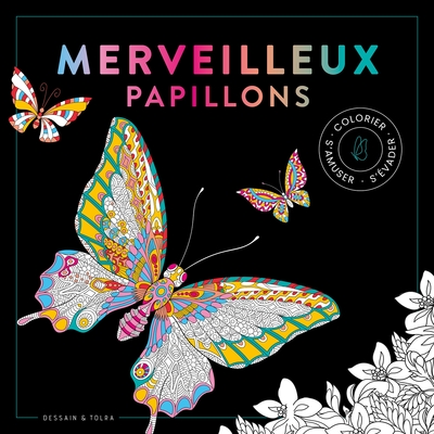 Black coloriage Merveilleux papillons - NP