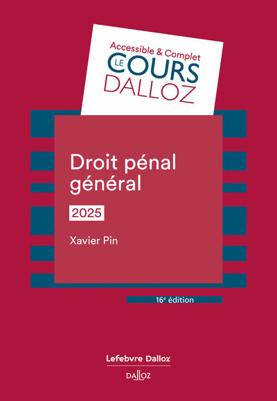 Droit Pénal Général 2025. 16e Éd.