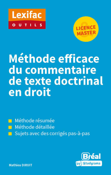 Méthode efficace du commentaire de texte doctrinal en droit