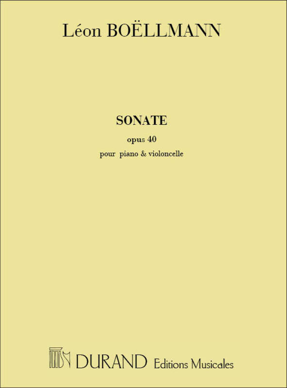 Sonate, Pour Violoncelle Et Piano, Opus 40