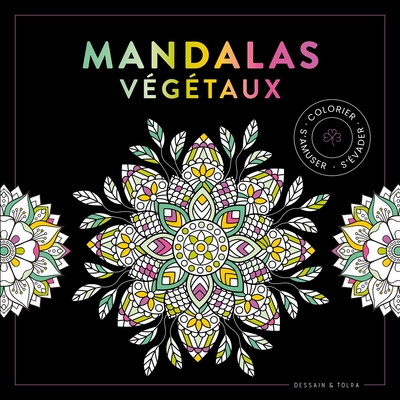 Black Coloriage - Mandalas végétaux - Xxx