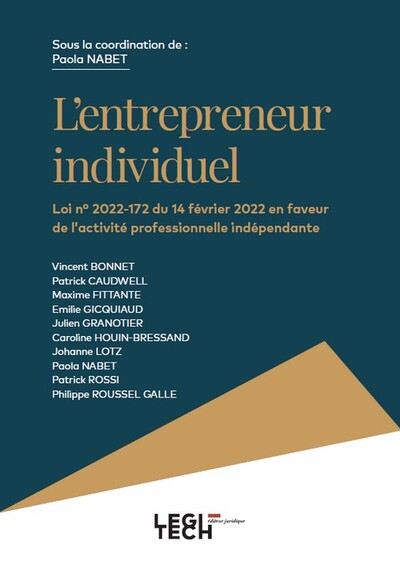 L'entrepreneur individuel