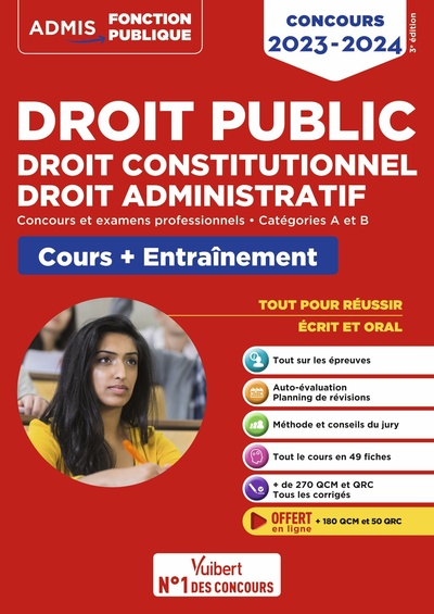 Droit public - Droit constitutionnel - Droit administratif - Cours et entraînement -  Catégories A et B