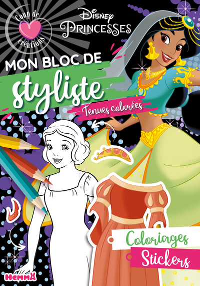 Disney Princesses - Mon bloc de styliste - Coup de coeur créations - Tenues colorées