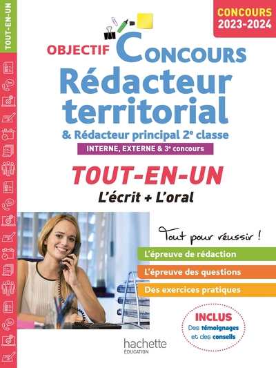 Objectif Concours Rédacteur territorial et rédacteur principal 2023 : externe, interne et 3e voie - Bernard Delhoume