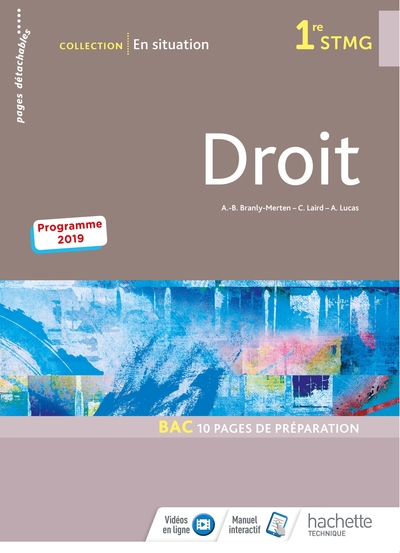 Droit 1re Stmg / Programme 2019