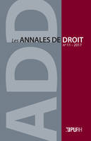 Les Annales de droit, n° 11/2017 - Collectif