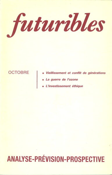 Futuribles 125, octobre 1988. Veillissement et conflit de générations