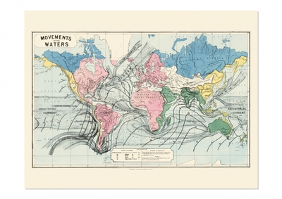 Carte - Mouvements des eaux - Movements of the Waters