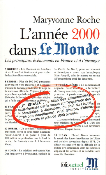 L'Année 2000 Dans «Le Monde», Les Principaux Événements En France Et À L'Étranger