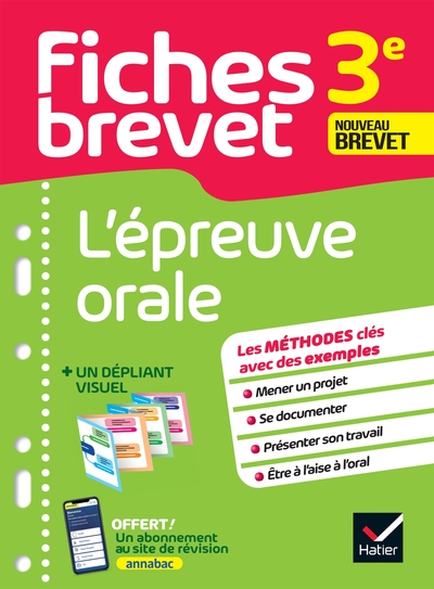 Fiches brevet - L'épreuve orale 3e Brevet 2025