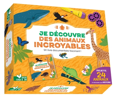 Je découvre des animaux incroyables - coffret avec lampe