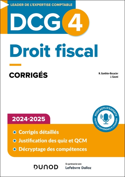 0 - DCG 4 - Droit fiscal - Corrigés 2024-2025