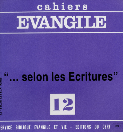 Cahiers Evangile N° 12 Volume 12