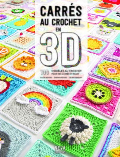 Carrés au crochet en 3D