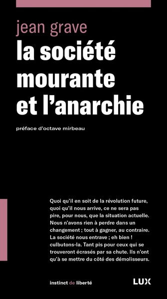 La société mourante et l'anarchie